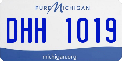 MI license plate DHH1019