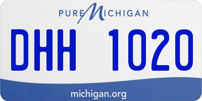 MI license plate DHH1020