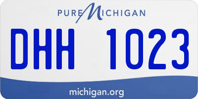 MI license plate DHH1023