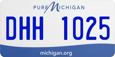 MI license plate DHH1025