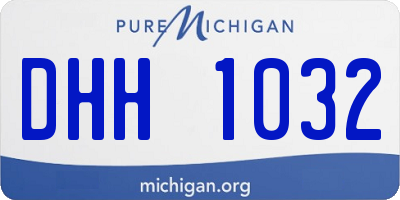 MI license plate DHH1032