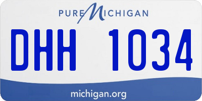 MI license plate DHH1034