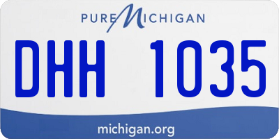 MI license plate DHH1035