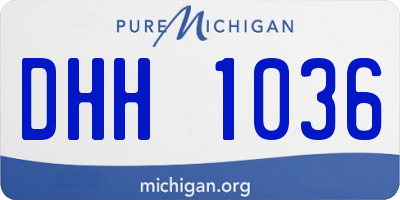 MI license plate DHH1036