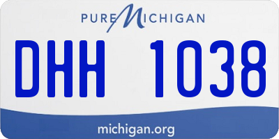 MI license plate DHH1038