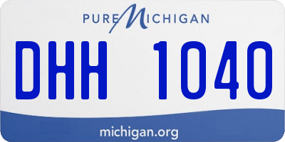 MI license plate DHH1040