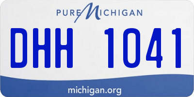 MI license plate DHH1041