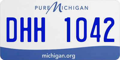 MI license plate DHH1042
