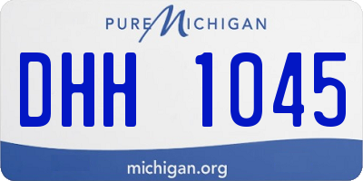 MI license plate DHH1045