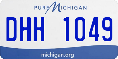 MI license plate DHH1049