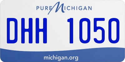 MI license plate DHH1050
