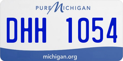 MI license plate DHH1054