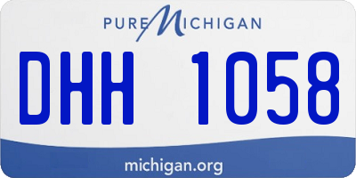 MI license plate DHH1058