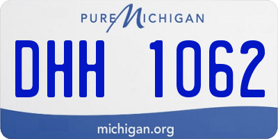 MI license plate DHH1062