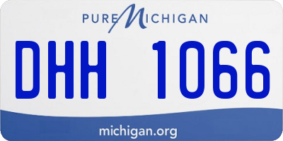 MI license plate DHH1066