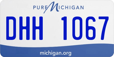MI license plate DHH1067