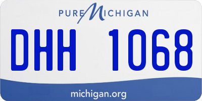 MI license plate DHH1068