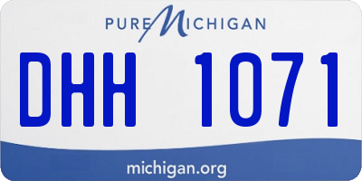 MI license plate DHH1071