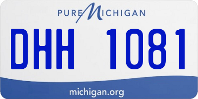 MI license plate DHH1081