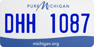MI license plate DHH1087