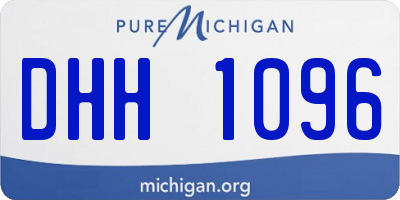 MI license plate DHH1096