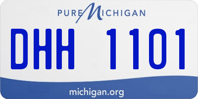 MI license plate DHH1101