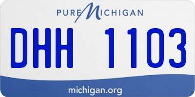 MI license plate DHH1103