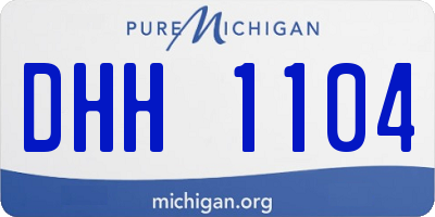 MI license plate DHH1104