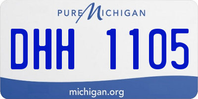 MI license plate DHH1105