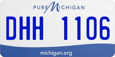 MI license plate DHH1106
