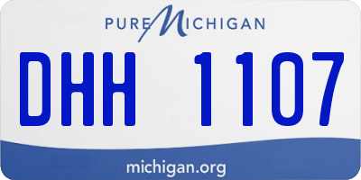 MI license plate DHH1107