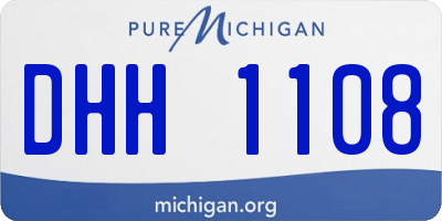 MI license plate DHH1108