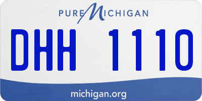 MI license plate DHH1110