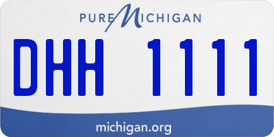 MI license plate DHH1111