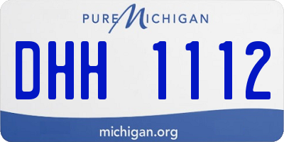 MI license plate DHH1112