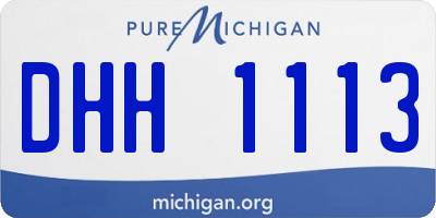 MI license plate DHH1113