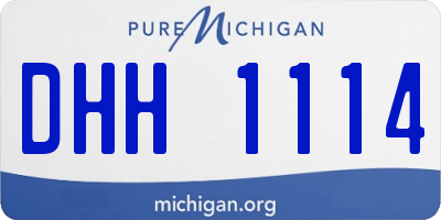 MI license plate DHH1114