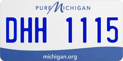 MI license plate DHH1115