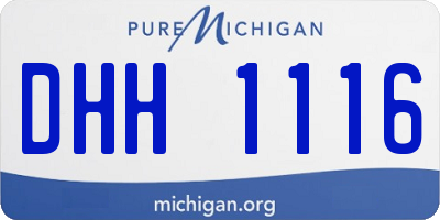 MI license plate DHH1116