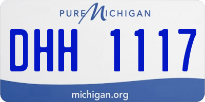 MI license plate DHH1117