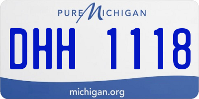MI license plate DHH1118