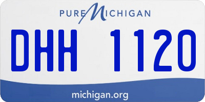 MI license plate DHH1120