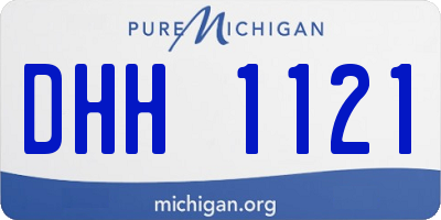 MI license plate DHH1121