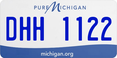 MI license plate DHH1122