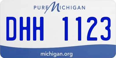 MI license plate DHH1123