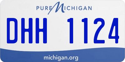 MI license plate DHH1124