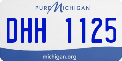 MI license plate DHH1125
