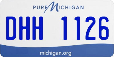 MI license plate DHH1126