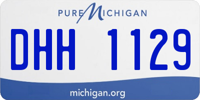 MI license plate DHH1129
