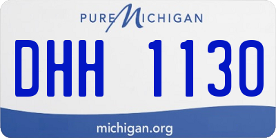 MI license plate DHH1130